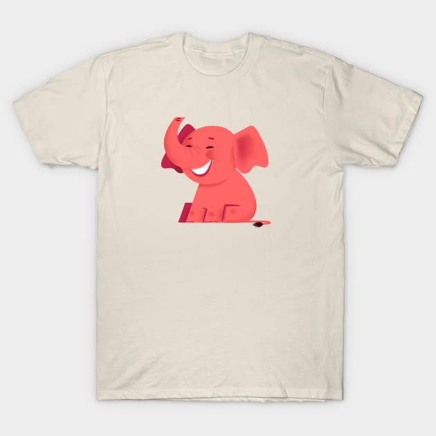 Pink Elephant T-Shirt by jmenas